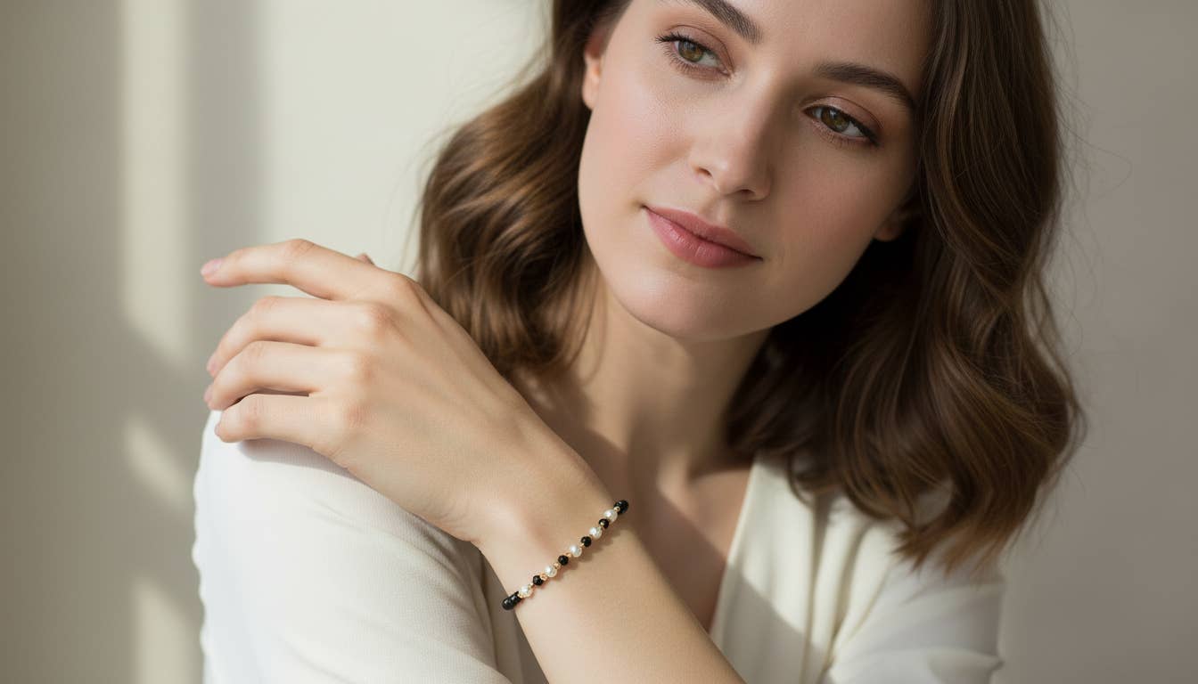 Artisans de Madagascar – wholesale Beaded bracelet – Black Tourmaline Bracelets Faceted Beads between 3 & 4 mm