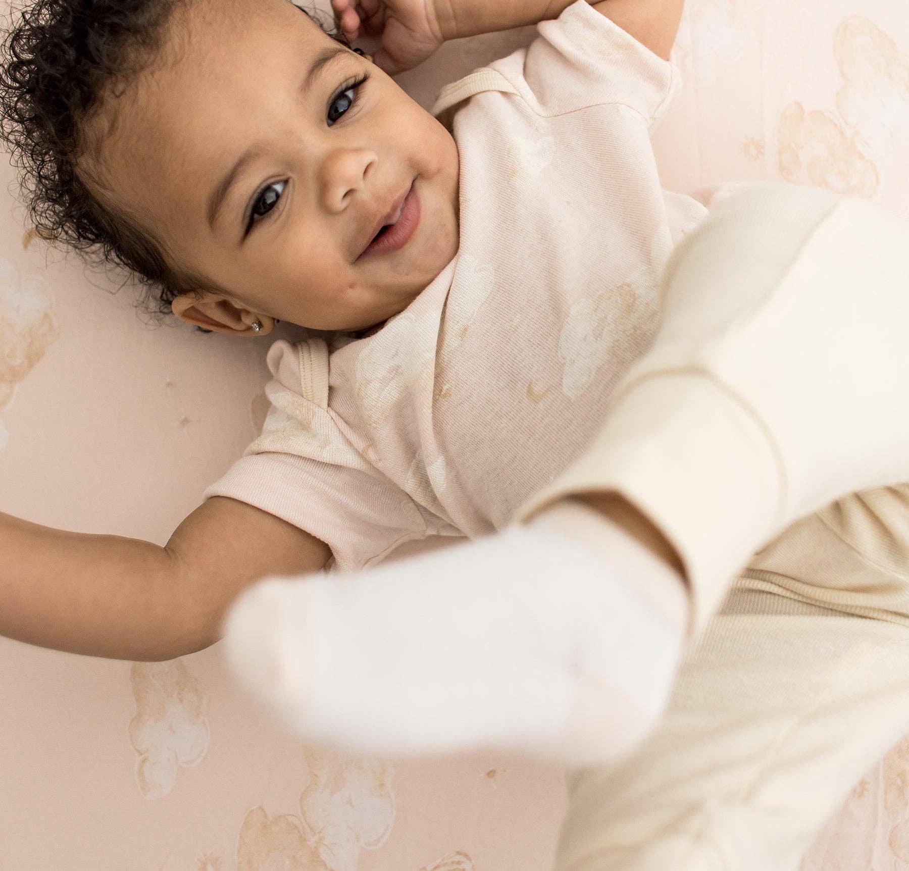 Ranunculus Whimsical Floral Organic Short Sleeve Bodysuit & Pant Set 3 Pack for wholesale on Faire1