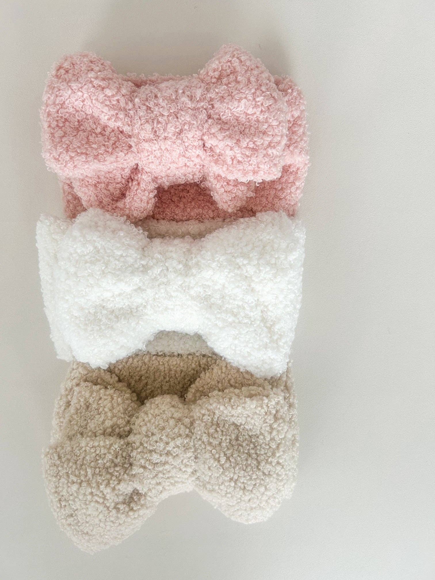 Petite + Co - Wholesale Fashion Headband - Baby - TEDDY BOW - WHITE1