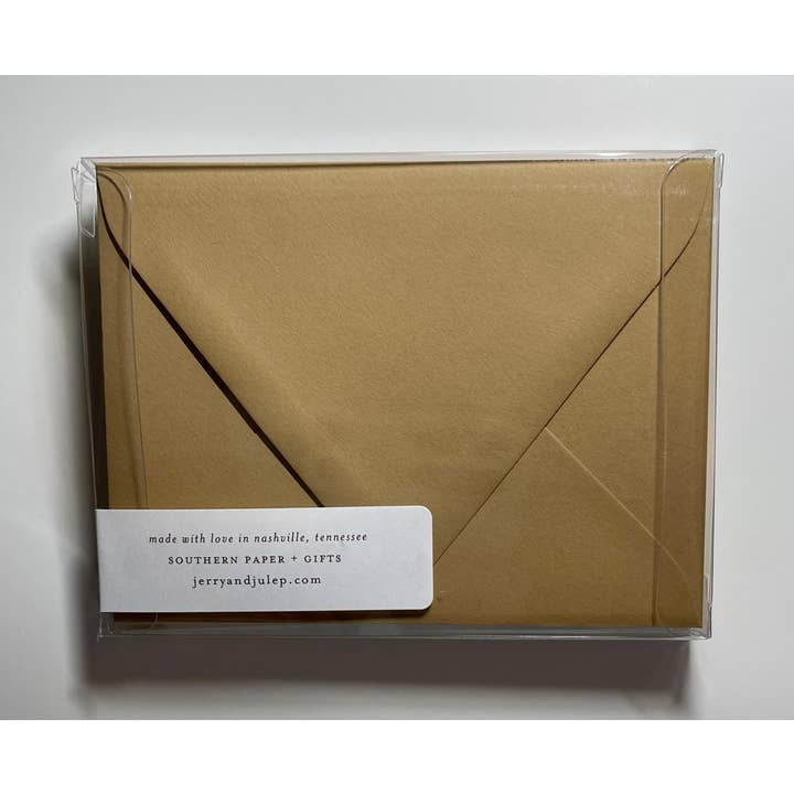Jerry and Julep, LLC - Wholesale Stationery/Notecard Set - Horse Snaffle Flat Note Stationery Set