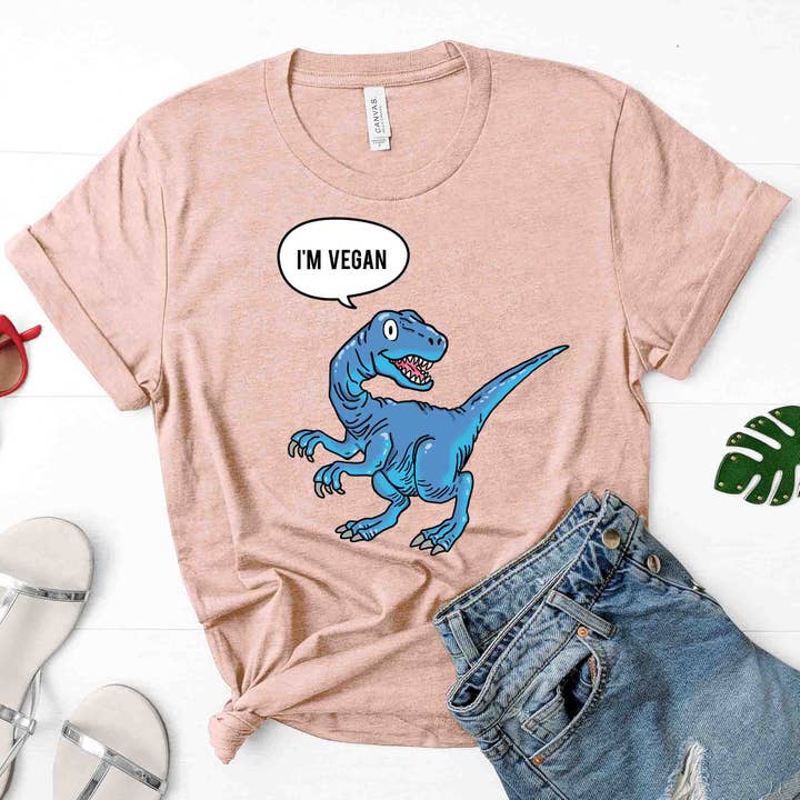 Ich bin Veganer Dino oder Dinosaurier Graphic Tee für den Großhandel von Superr Sunday