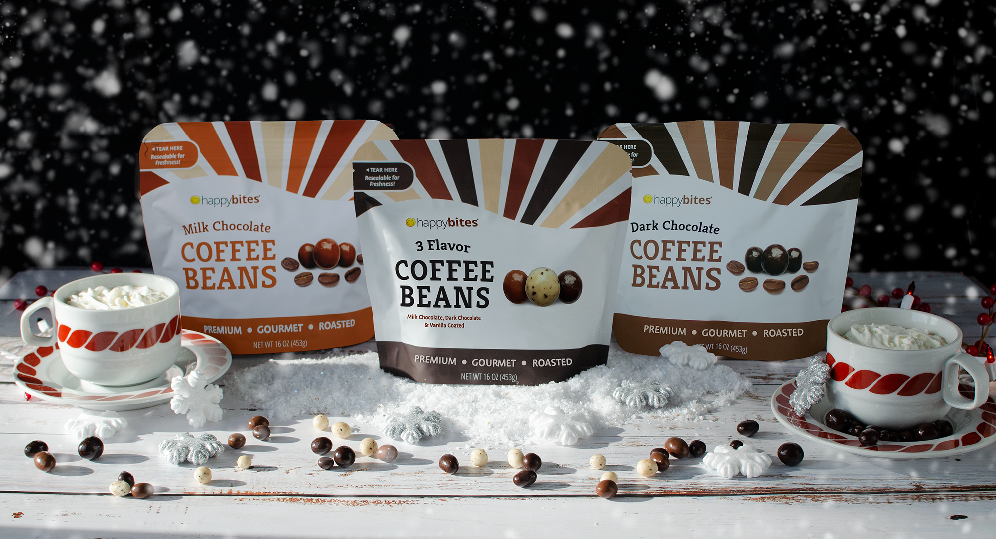 Eat Play Happy, Inc - Wholesale Chocolate Covered Sweets - Happy Bites 3 Flavor Covered Coffee Beans (16 oz)8