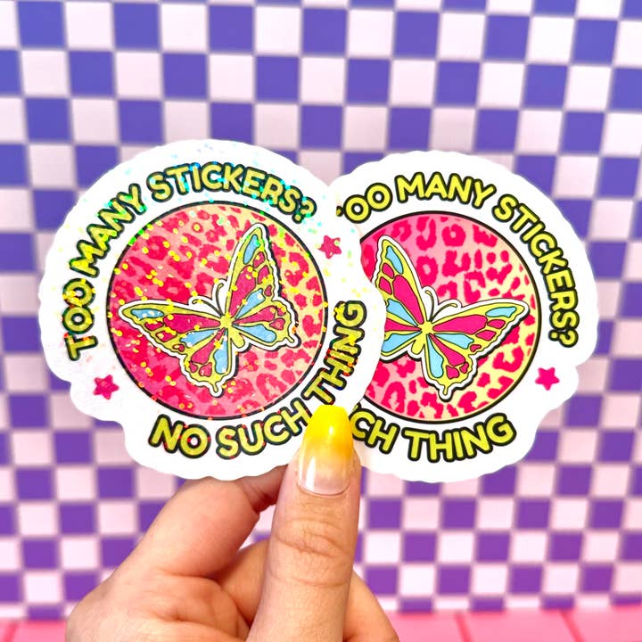 Autocollant Amusant Collectionneur Papillon Autocollant Vinyle Imperméable pour la vente par Stickers+ X Ashley Bexar