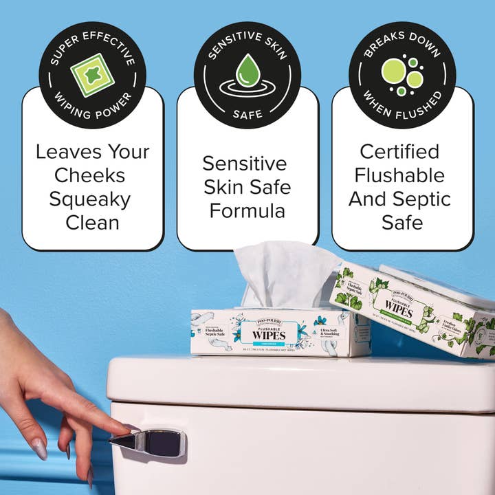 ~Pourri - Wholesale Face & Body Wipes - Poo~Pouri Cucumber & Aloe Poo~Pourri Flushable Wipes 50ct13