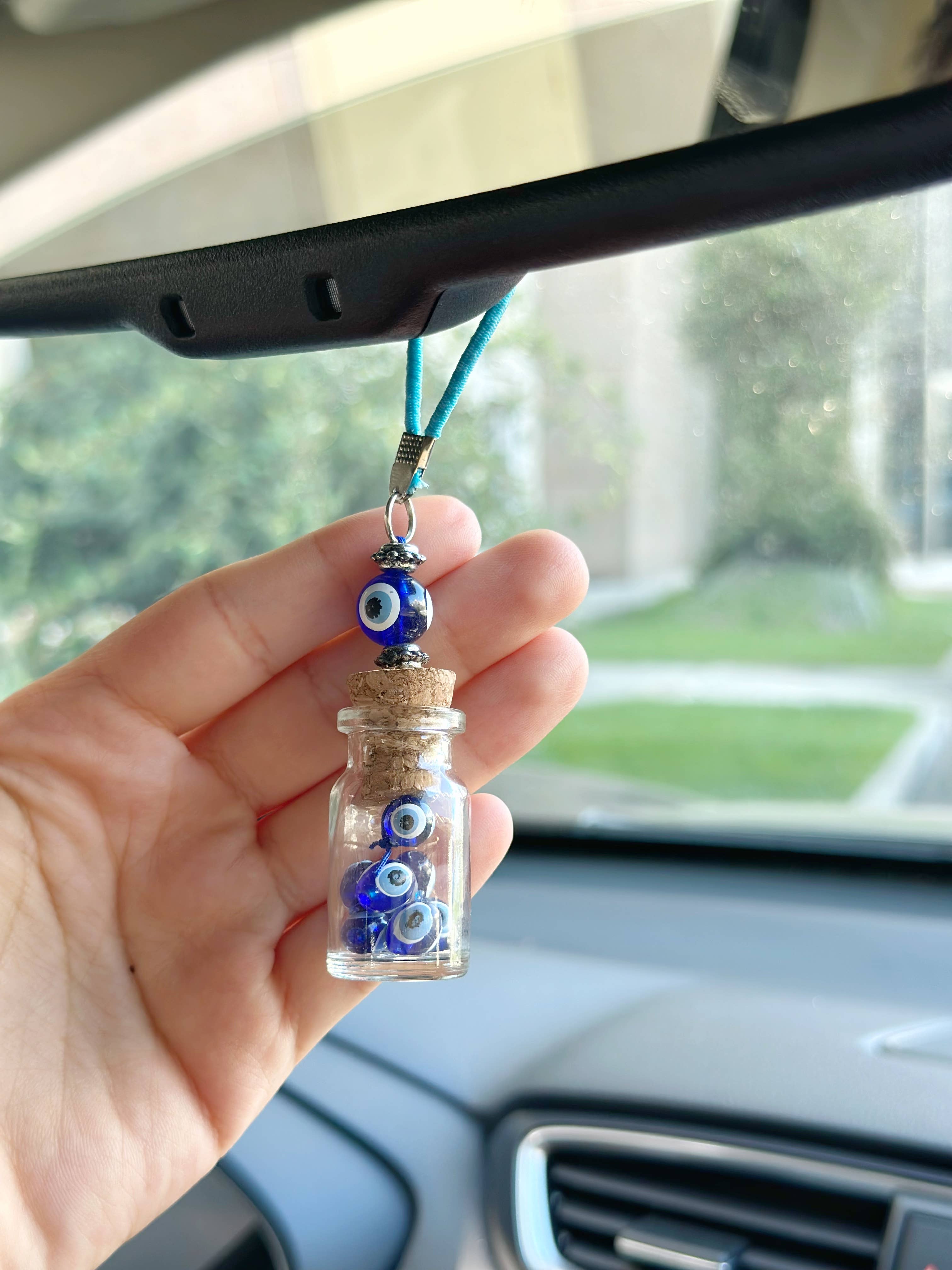 Evileyefavor - Wholesale Car Decorative Charm - Unisex - Unique Blue Evil Eye Car Charm Amulet, Mini Evil Eye Bottle 4