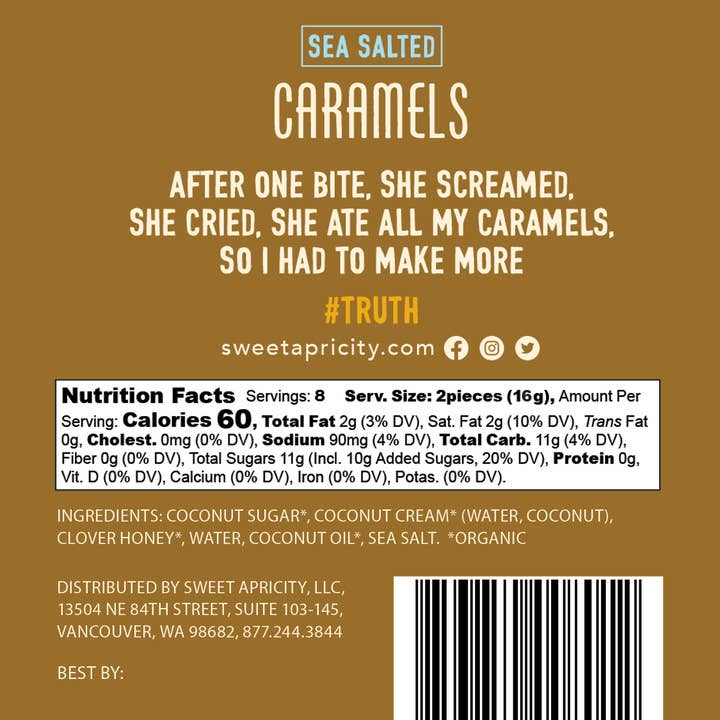 Sweet Apricity - Wholesale Caramel - Sea Salted Coconut Cream Caramels1