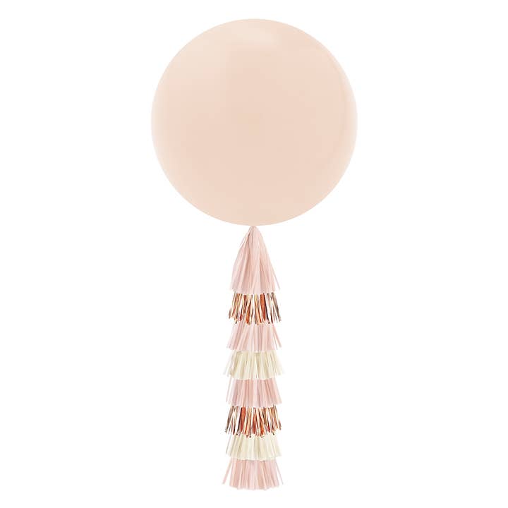 Paperboy - Wholesale Balloon - Jumbo Balloon & Tassel Tail - Blush & Rose Gold