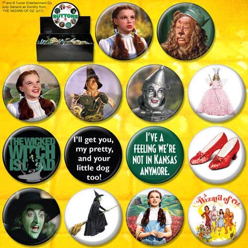 Ata-Boy - Wholesale Lapel Pin/Button - Wizard of Oz Piece 144 Button Asst