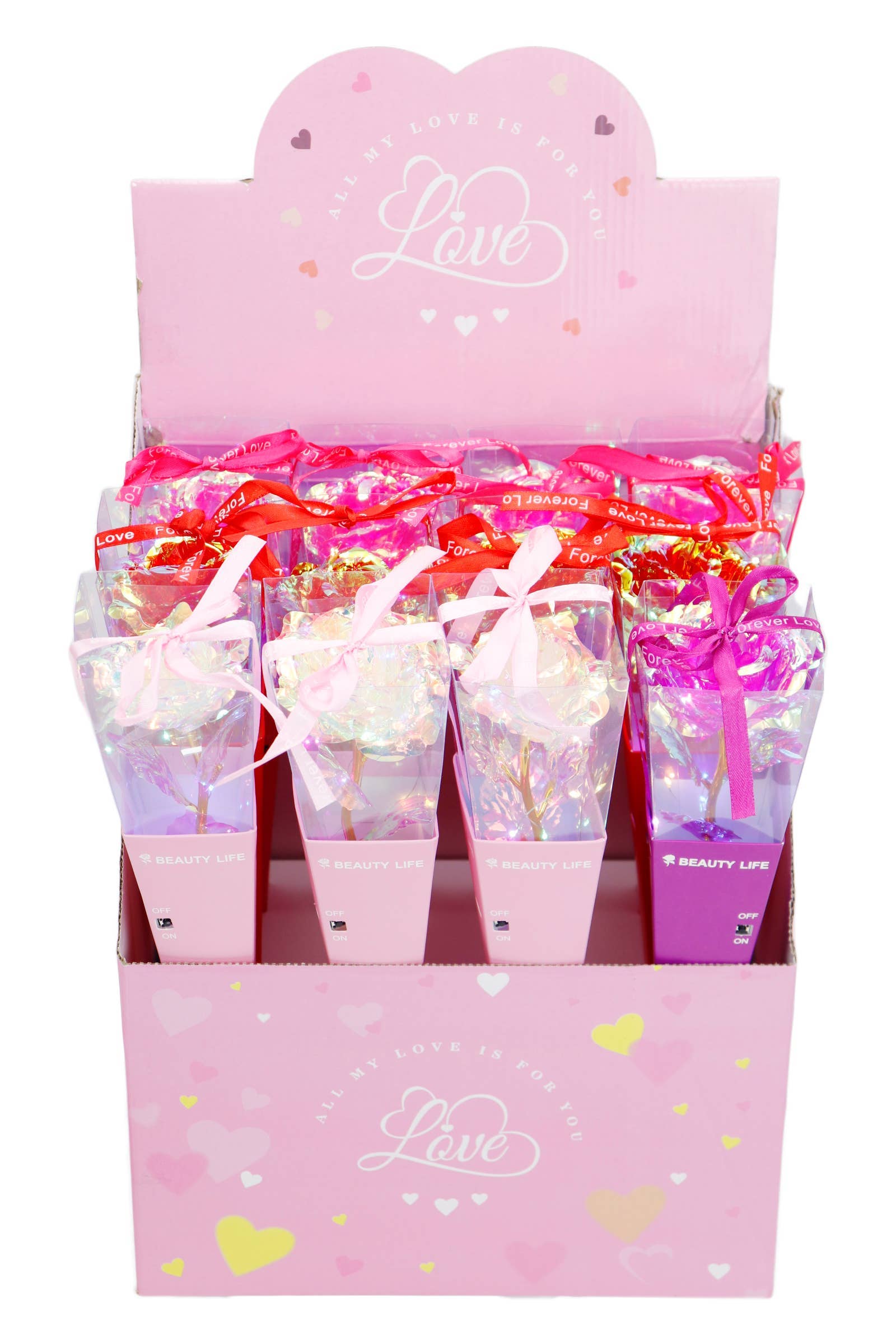 ASSORTI Holografische Led Kunstmatige Galaxy Roos Cadeaubox voor groothandel op Faire2