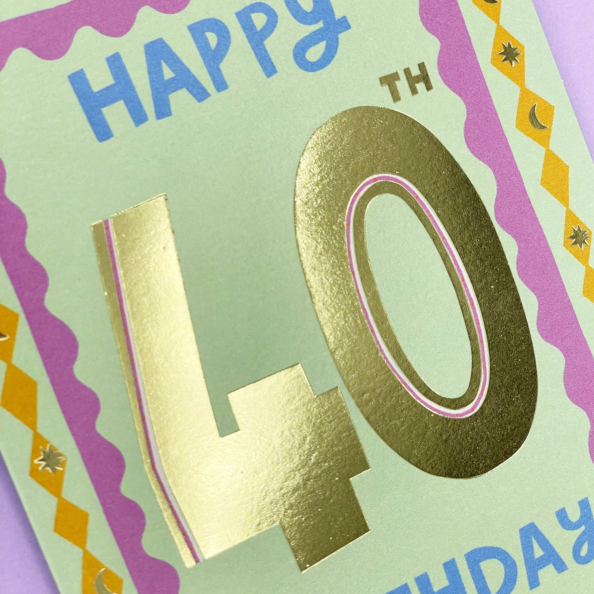 Raspberry Blossom - Wholesale Birthday Card - Happy 40th Birthday (DYD14)1