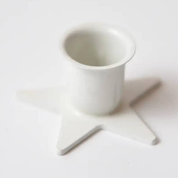 LMS Wholesale - Wholesale Candle Holder - White Iron Star Taper Holder0
