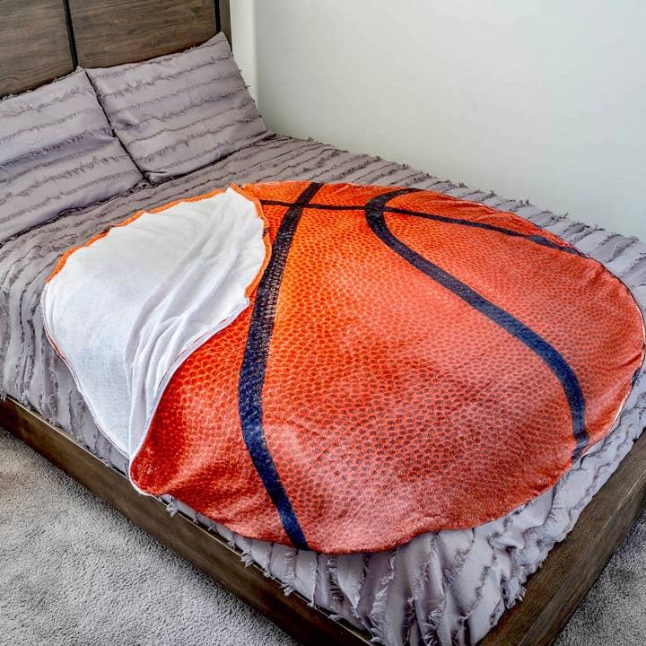 The Fun Home Novelty Company - Wholesale Bedding Blanket - Kids & Baby - Basketball Round Sleeping Bag Blanket 60" Diameter