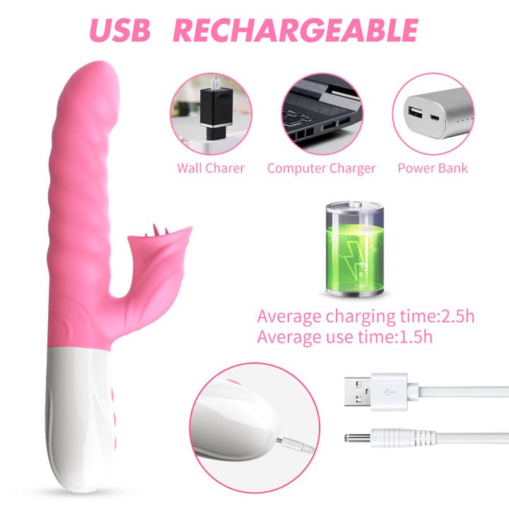 Playful Toy Wholesale - Wholesale Sex Toy - G-spot Waterproof Vibrator Silicone Tongue Licking Dildo