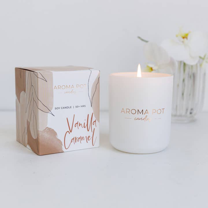 Aroma Pot Classic Candle | Vanilla Caramel | 50+hrs for wholesale by Aroma Pot