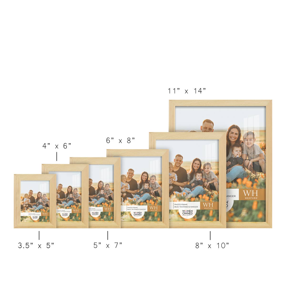 Wexford Home - Wholesale Picture Frame - Photo Frame, Real Wood with Wood Grain, Natural Wood11