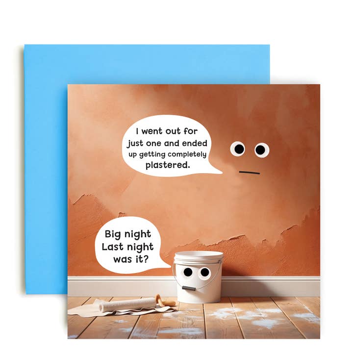 Got Plastered Birthday Card for wholesale by Huxters