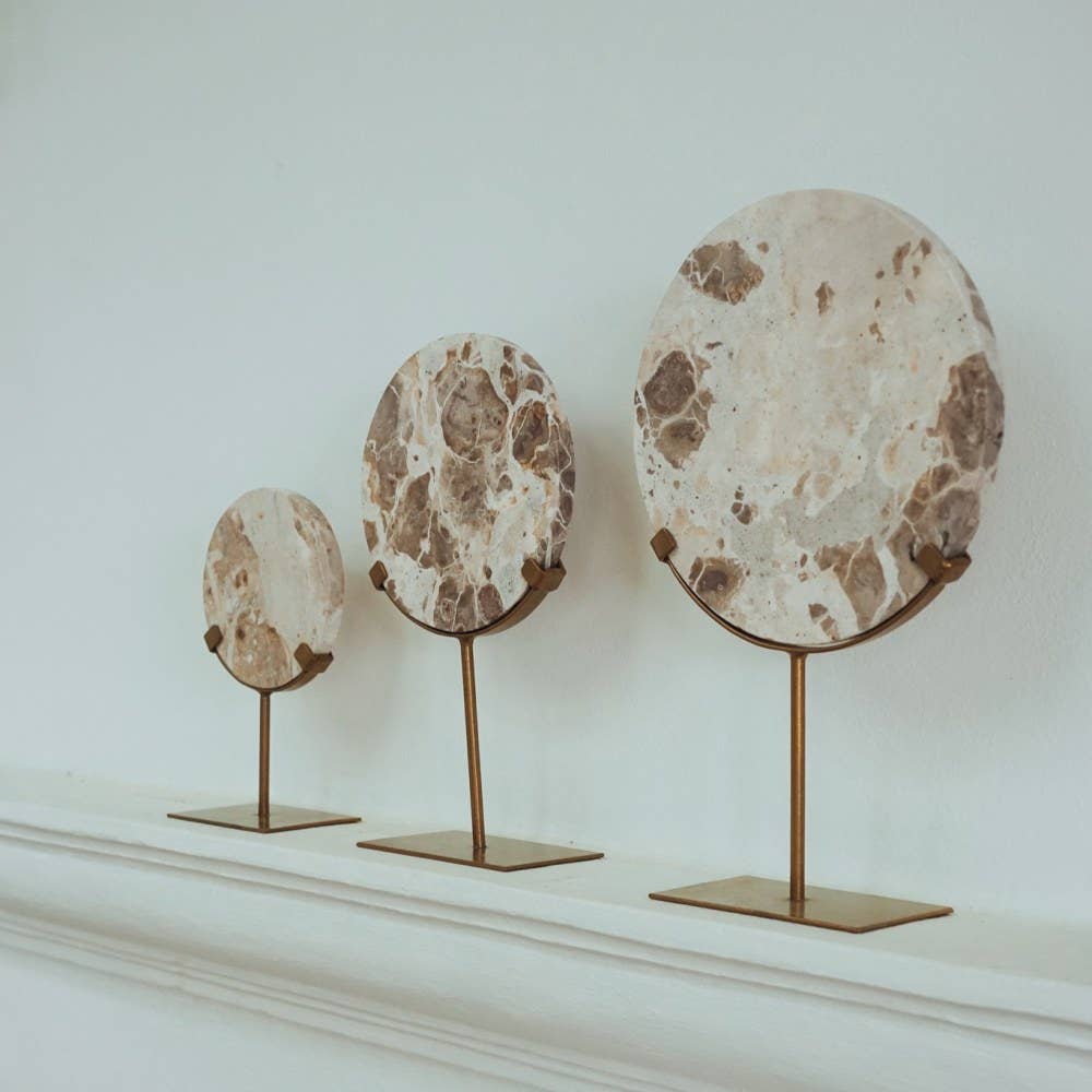 EARTHWARE - Wholesale Decorative Tabletop Object - Marble on stand Amélie S3