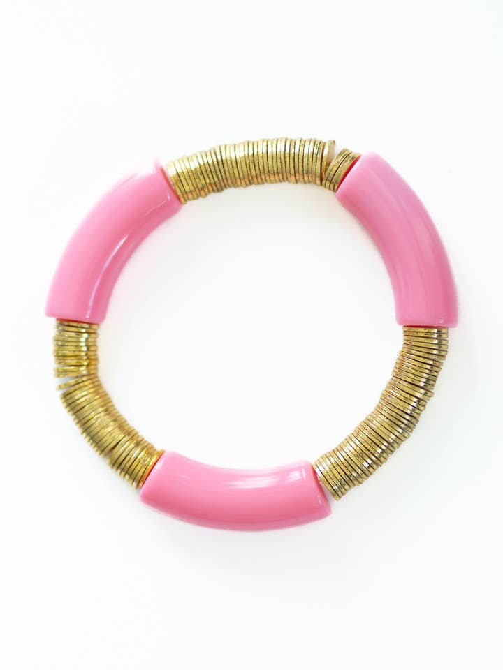 El Cormier rosa y dorado para venta al por mayor de Coco's Beads and Co