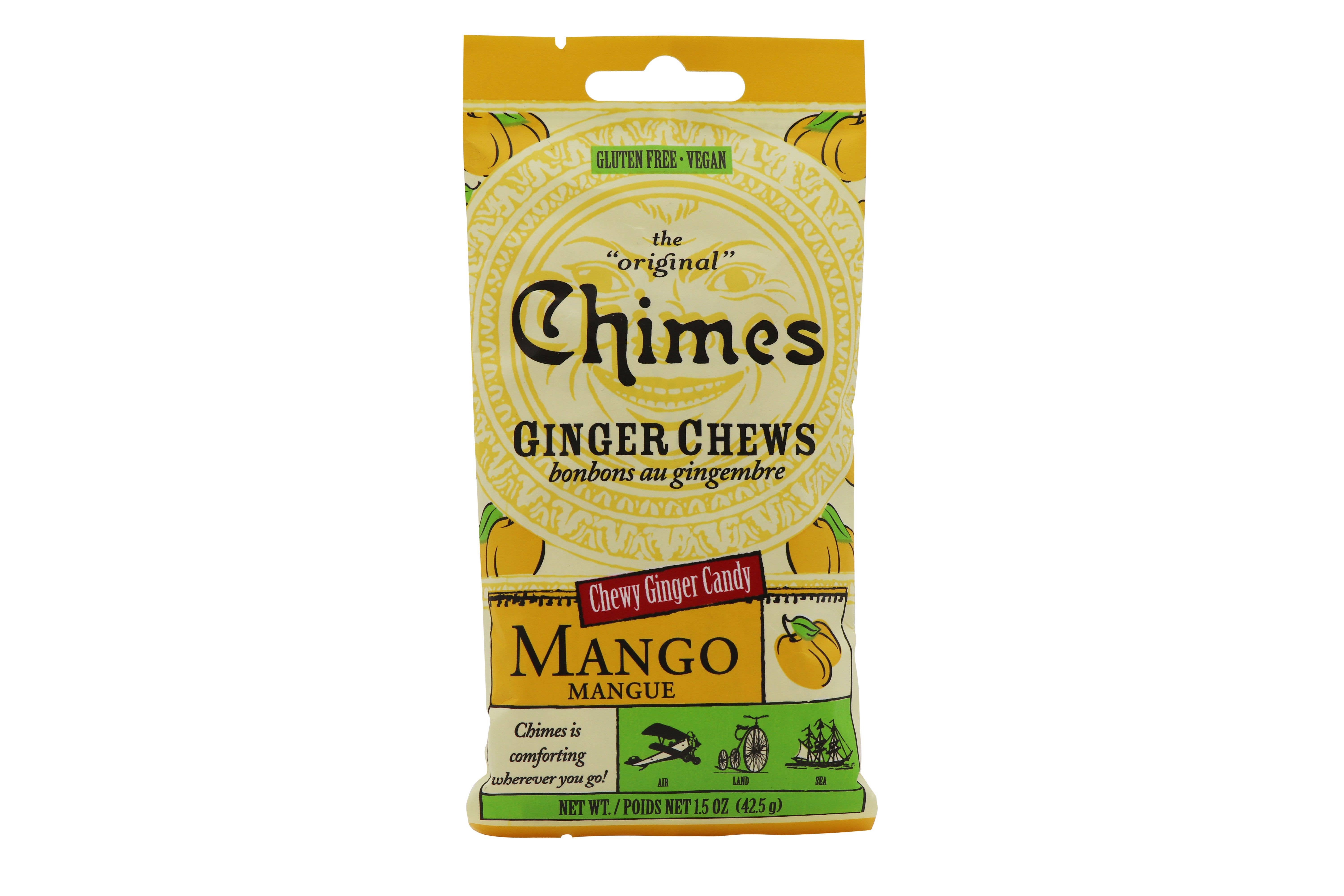 Grandpa Joe's Candy Shop - Wholesale Gummy - Chimes Mango Ginger Chews Candy, 12ct Peg Bag1
