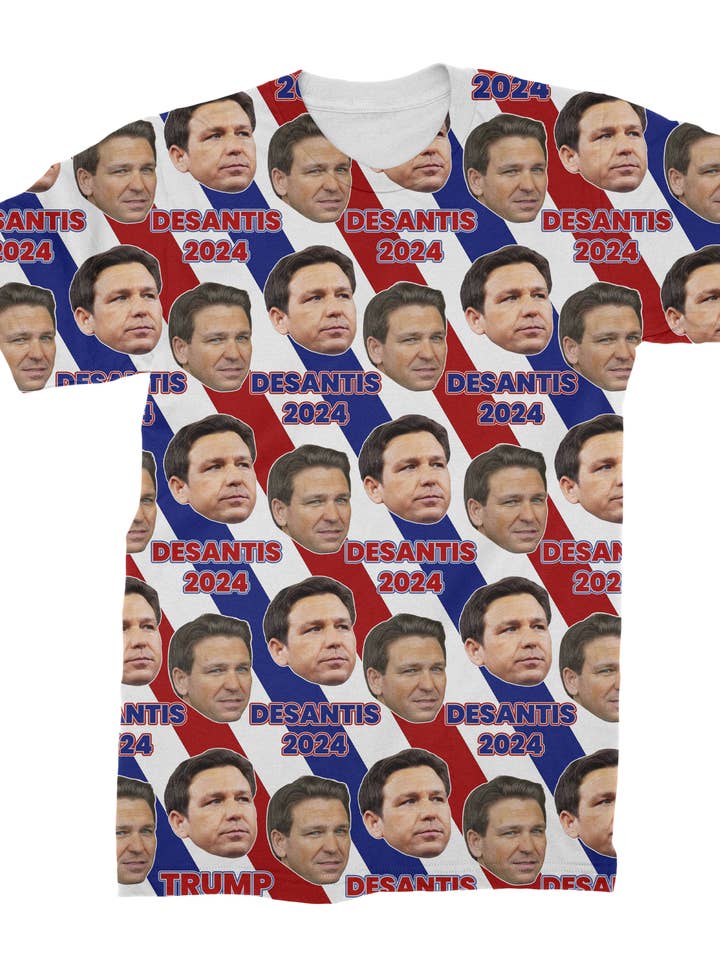 Ron DeSantis 2024 All Over Print T-Shirt for wholesale by Subliworks