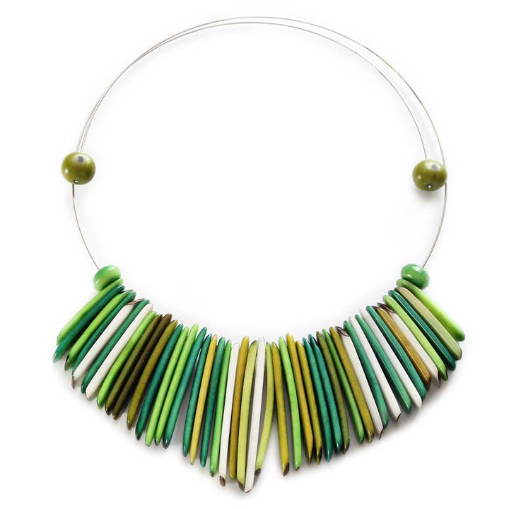 Muichic Natural Jewelry - Wholesale Choker/Collar - Fringe Tagua Choker Handmade Fairtrade Lightweight4