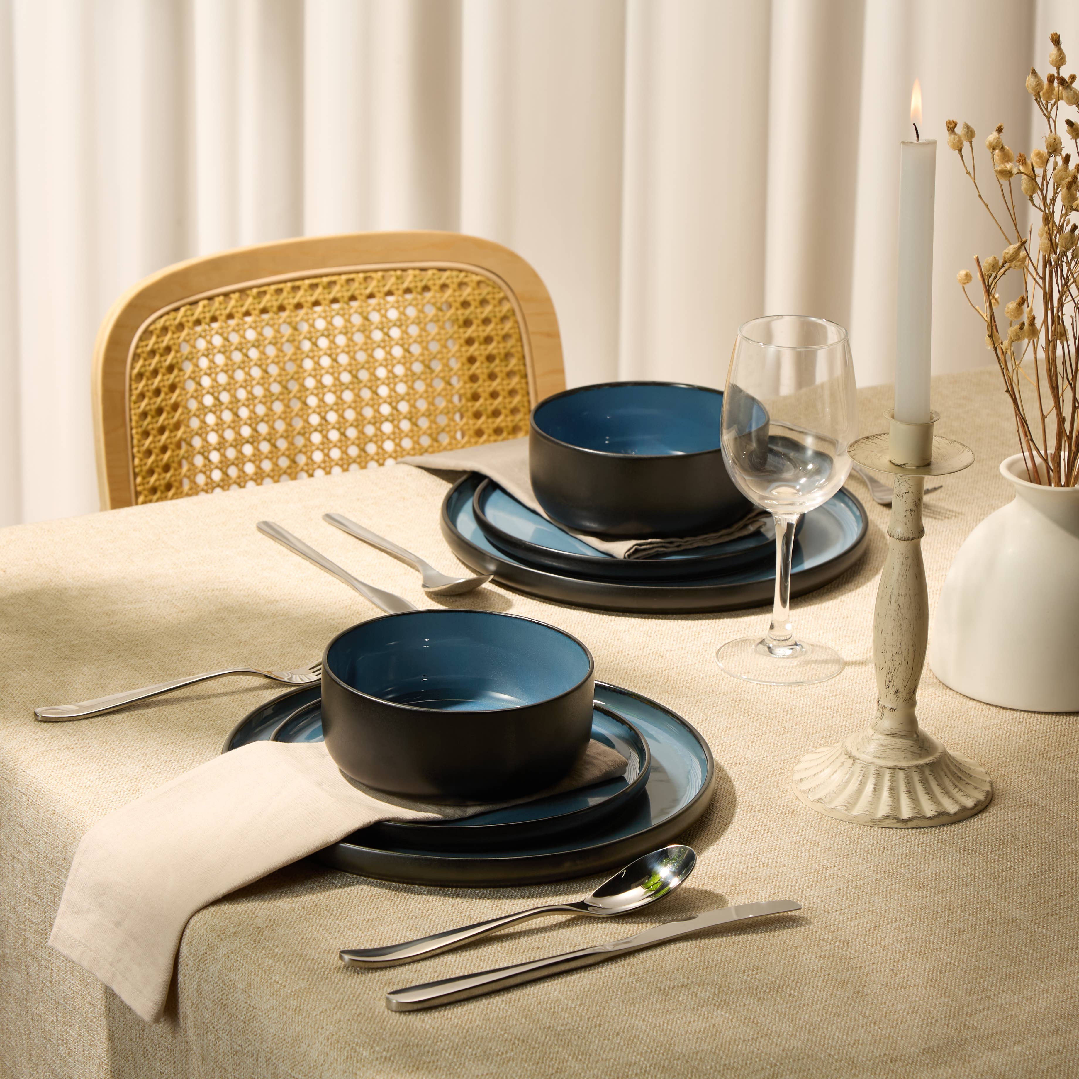 Kook - Wholesale Dinnerware Set - Kook Ceramic Dinnerware Set, 12 Piece, Somerset Collection10