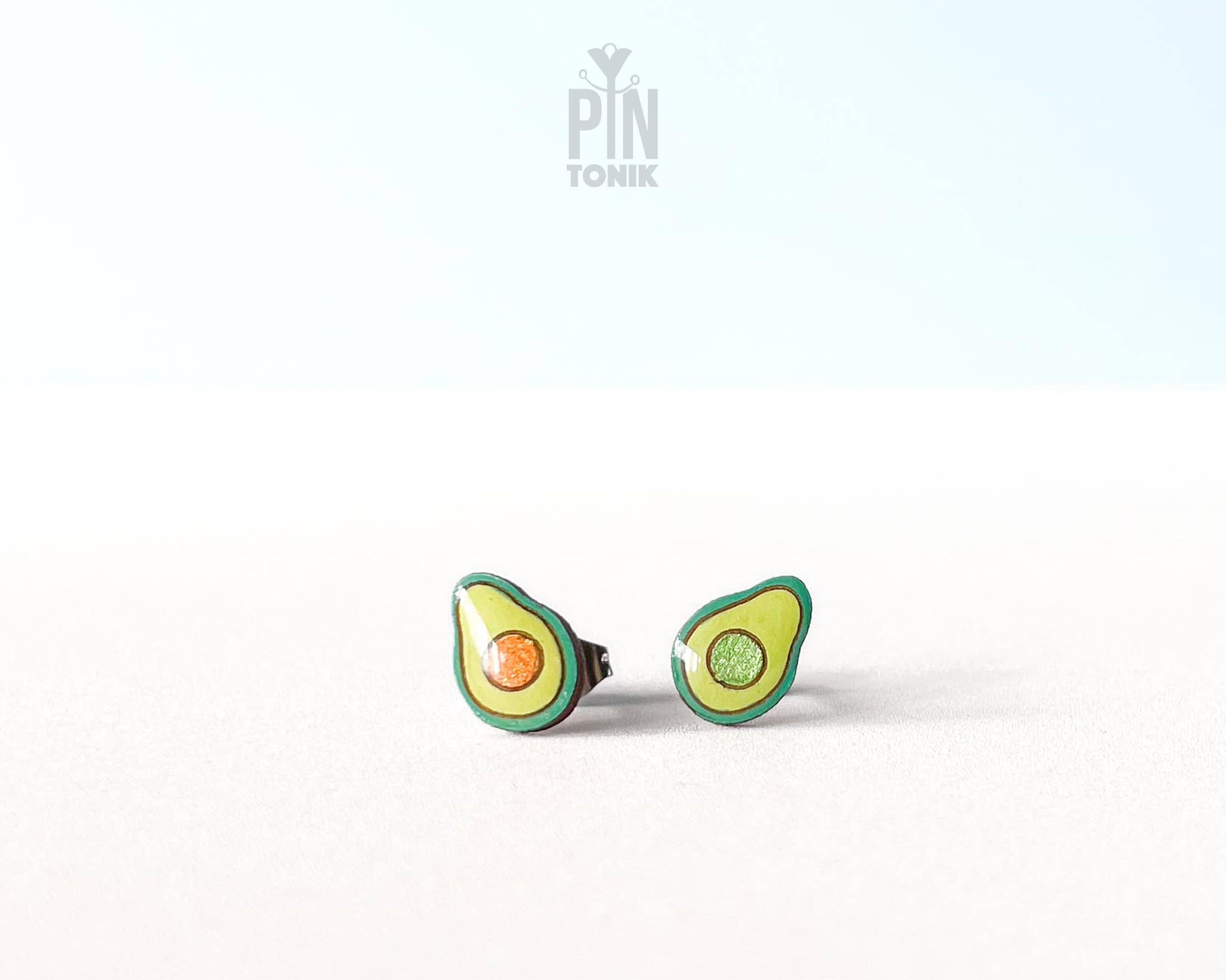 PinTonik - Wholesale Stud/Post Earrings - Avocado Vegetable Mini Stud Earrings - Food Jewelry6
