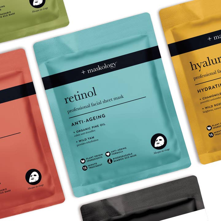 +maskology +serumology - Wholesale Skincare Face Mask - +maskology RETINOL Professional Sheet Mask