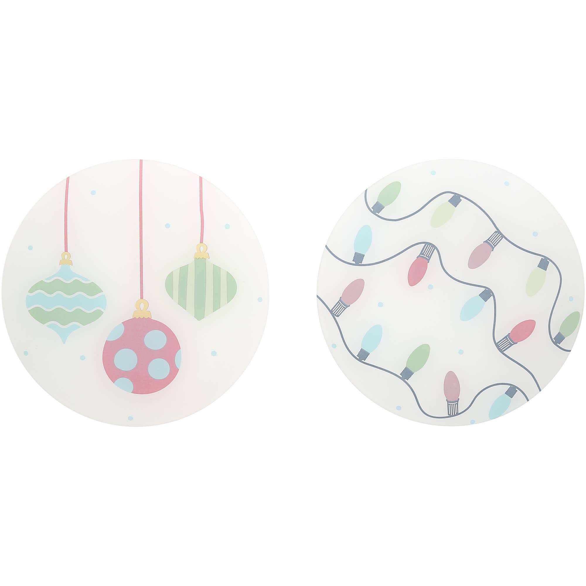 Pavilion - Wholesale Appetizer Serveware - Holiday - 8" Glass Appetizer Plates (Set of 2)2