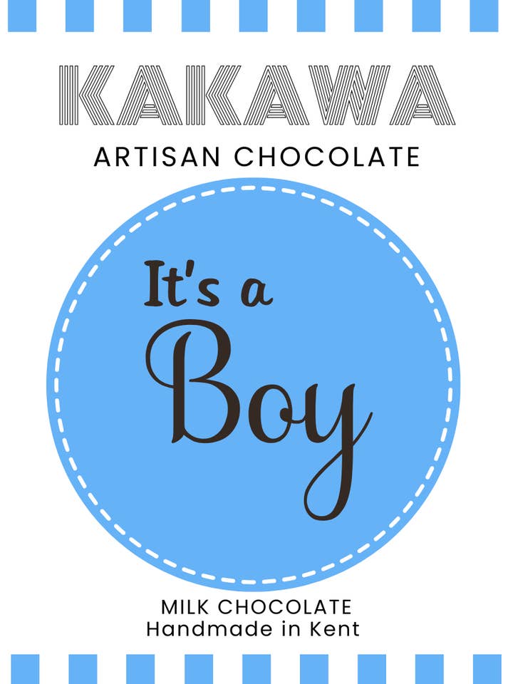 It's A Boy - The Chocolate Lovers Mini Bloc Collection (5x96g) for wholesale by Kakawa Artisan Chocolate & Co Ltd