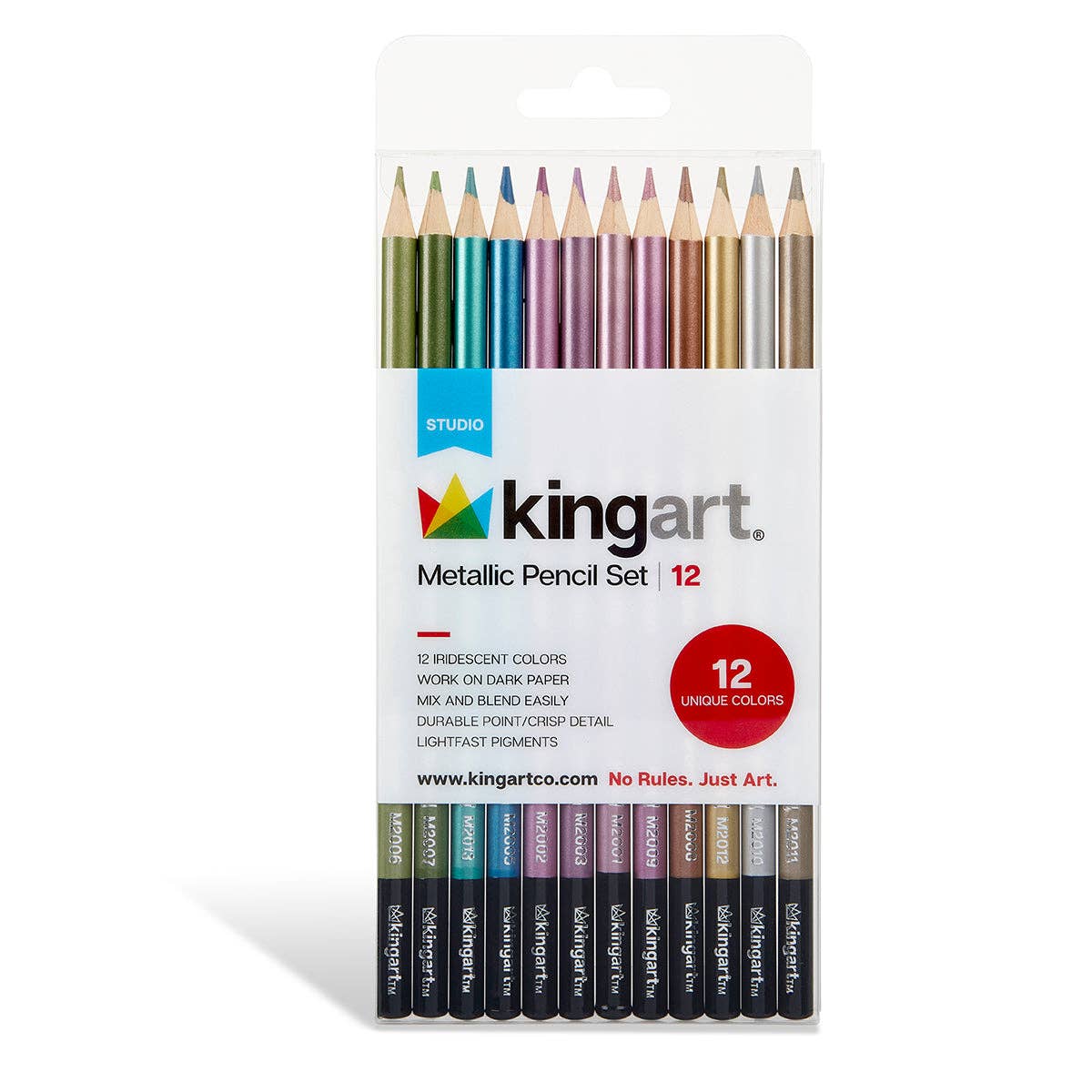 KINGART – wholesale Coloured pencil – Colored Pencils 12 Metallic Colors5