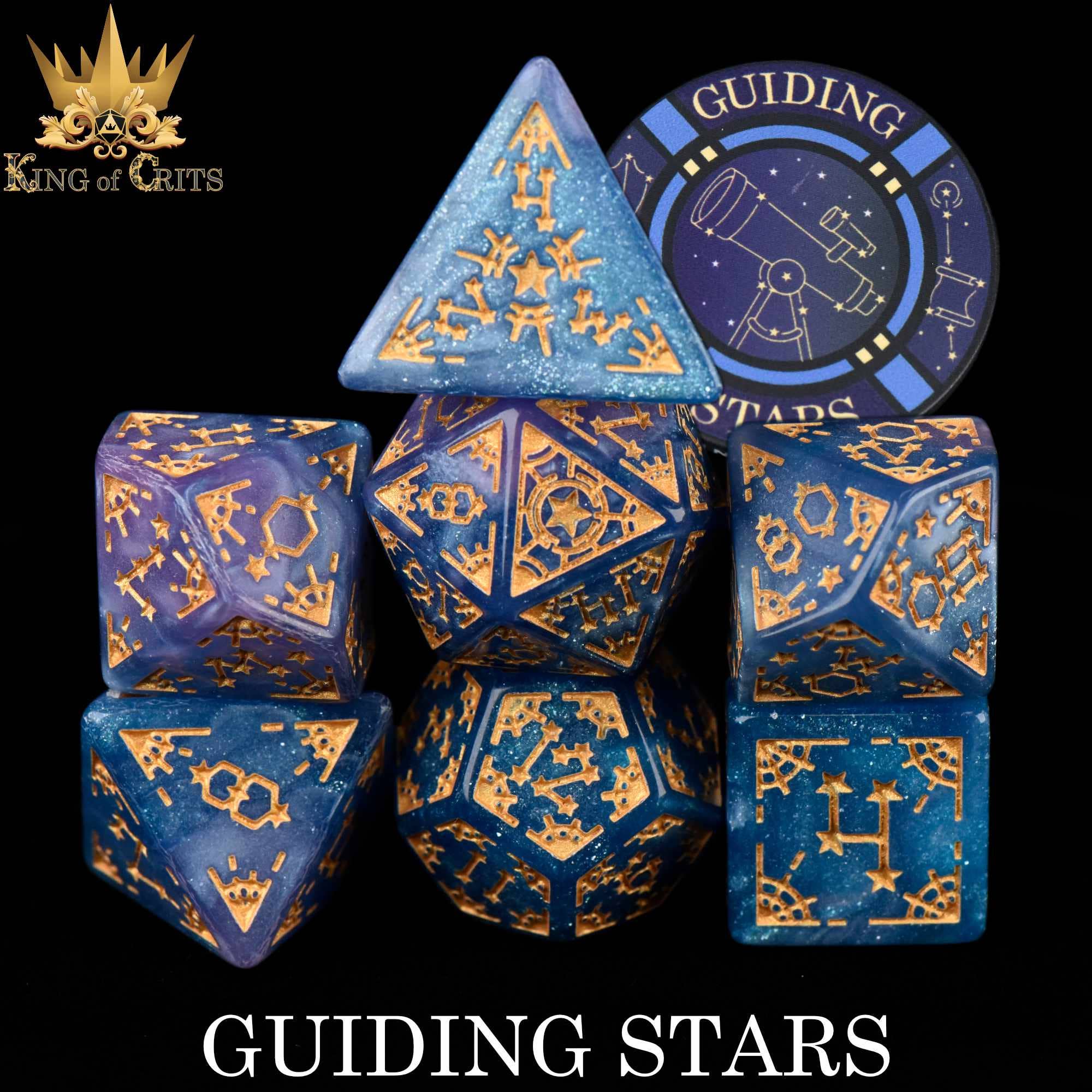 DNDDICE.COM - Wholesale Dice - Guiding Stars - 7 Dice Set1