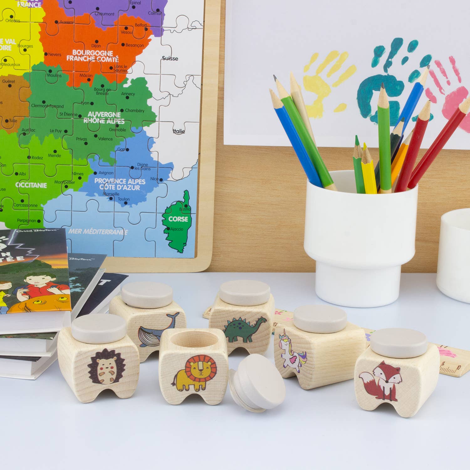 Ulysse Couleurs d'Enfance - Vendita all'ingrosso Scatola per topolino/fatina dei denti - Bambini - Scatole Portadenti a Forma di Dente Animali (set da 12)2