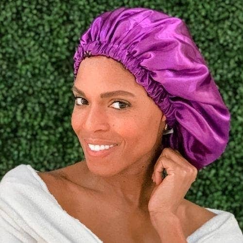 Naturalicious - Wholesale Sleep Cap / Bonnet - Women's - Reversible Charmeuse Satin Bonnet1