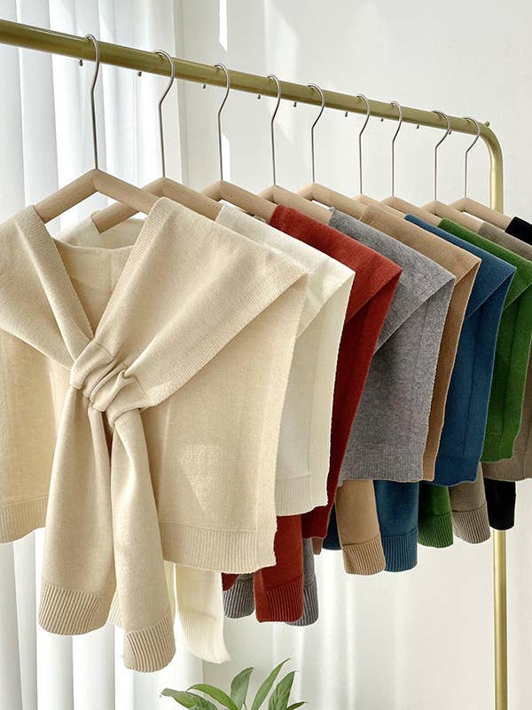 Knitted Crossed Solid Shawl and other Purchase Wholesale wrap it up. Free Returns & Net 60 Terms on Faire trending on Faire.