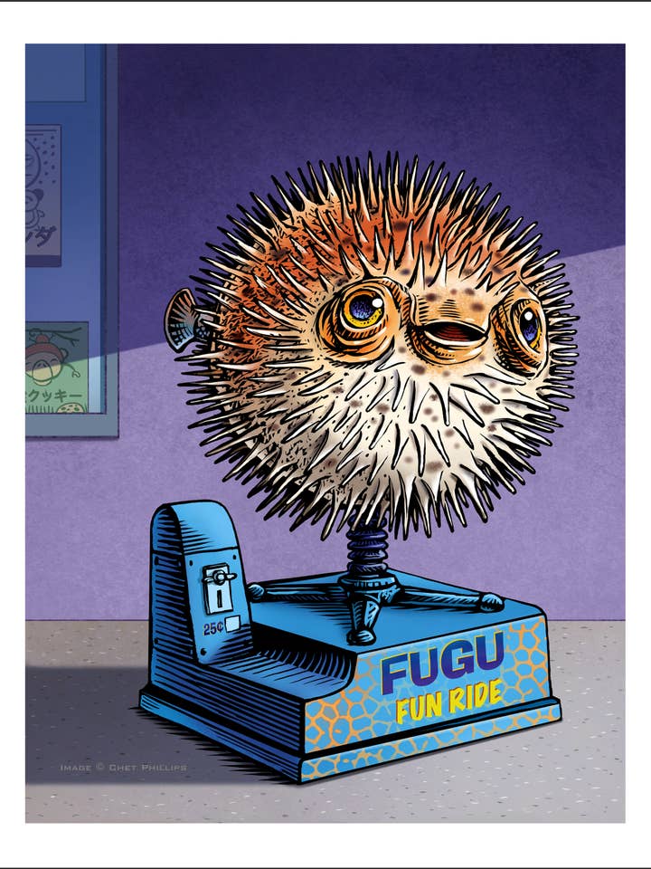Fugu Fun- 8" x 10" print for wholesale by ChetArt