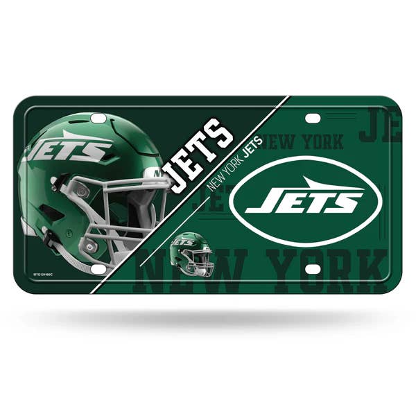 New York Jets Split Design Metal Auto Tag for wholesale by Rico Industries