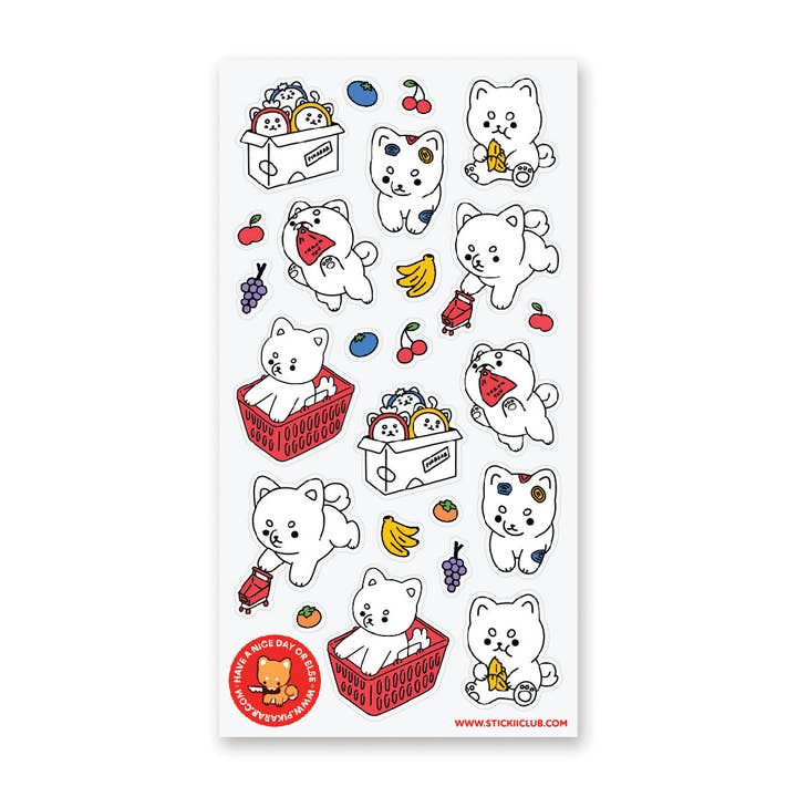 Foglio di adesivi Shiba da shopping per la vendita all'ingrosso da parte di STICKII