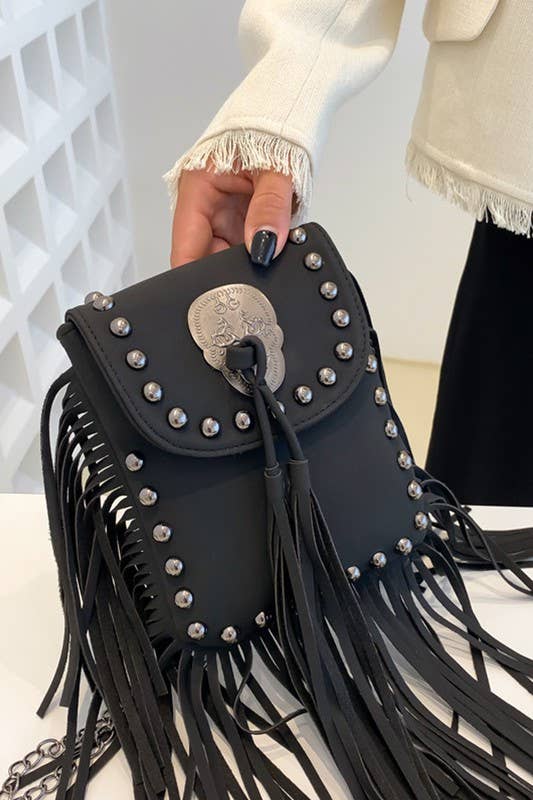 ACCITY - Wholesale Crossbody Bag - Women's - TASSEL POINT ONE SHOULDER BAG WITH FRINGE_CUAB00380