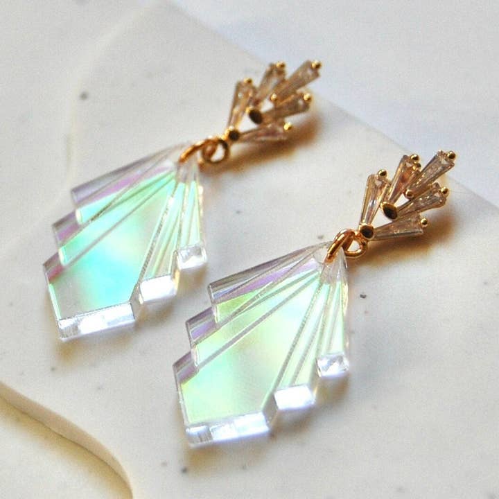 Boucles d'oreilles diamant déco pour la vente par Shape & Color