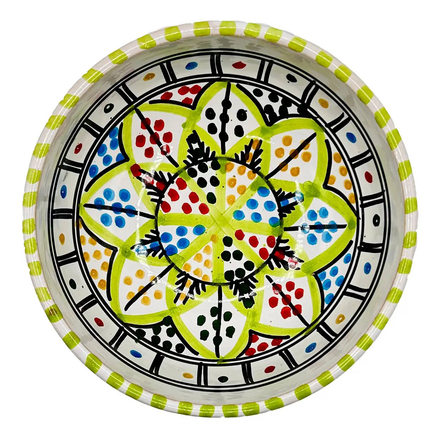 Etnico del Mondo - Vendita all'ingrosso Ciotole/Piatti decorativi - Ciotola Ceramica Tunisina Decorata Diametro 15 cm #40