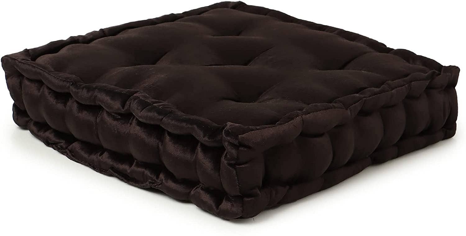 Black REDEARTH Velvet Floor Pillows-Premium Rayon Cotton Velvet for wholesale on Faire0