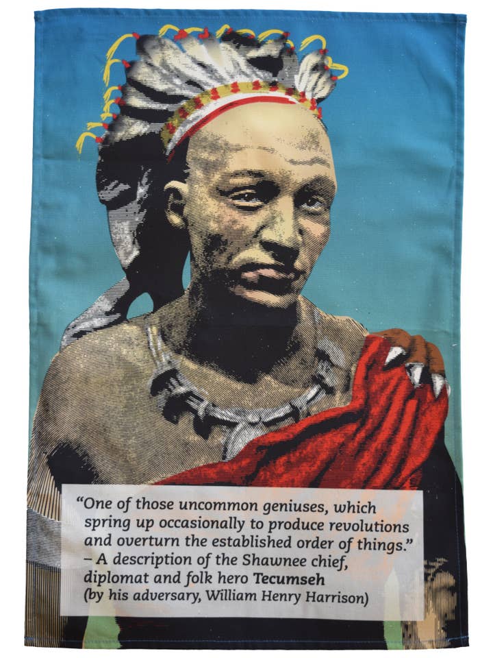 Tecumseh Tea Towel for wholesale by Radical Tea Towel North America