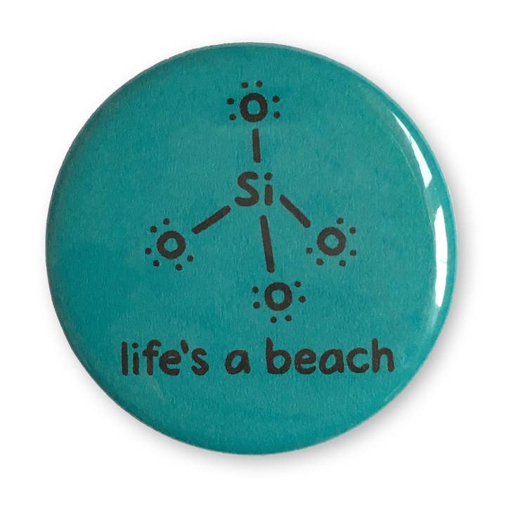 Life's A Beach Button for wholesale by The Chemist Tree