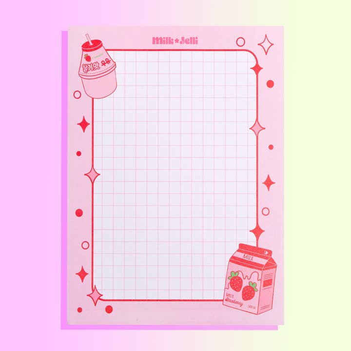 Leche de Fresa - Bloc de Notas Legal Grande para venta al por mayor de Camille Beckman