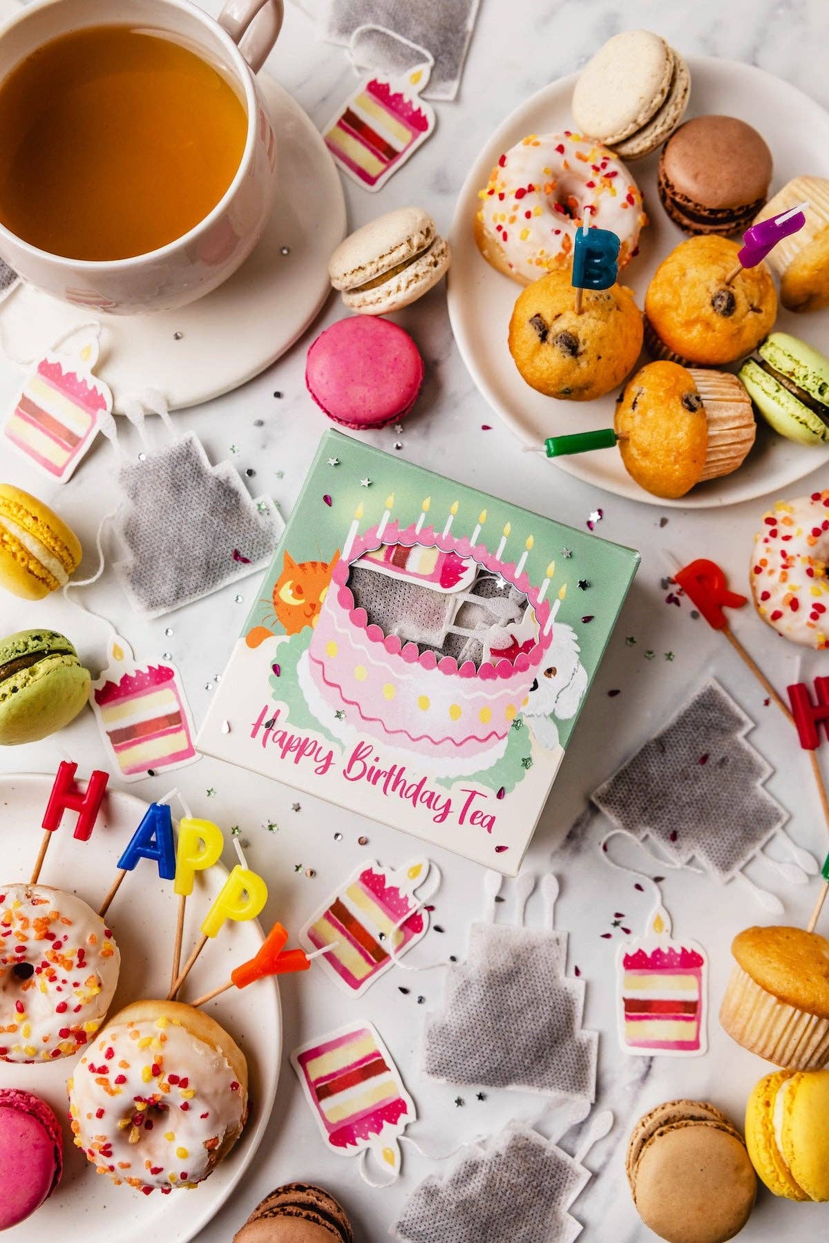 Tea Heritage - Wholesale Tea Bags - Birthday Tea Gift Box – 10 Cake-Shaped Sachets5