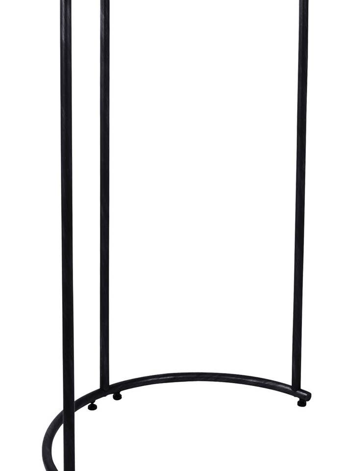 Half Round Black Clothing Rack - 44βW x 52"-72βH for wholesale by Store Supply Warehouse