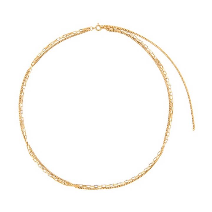 Wide Box & Curved Chain Tail Necklace for wholesale by The Style K