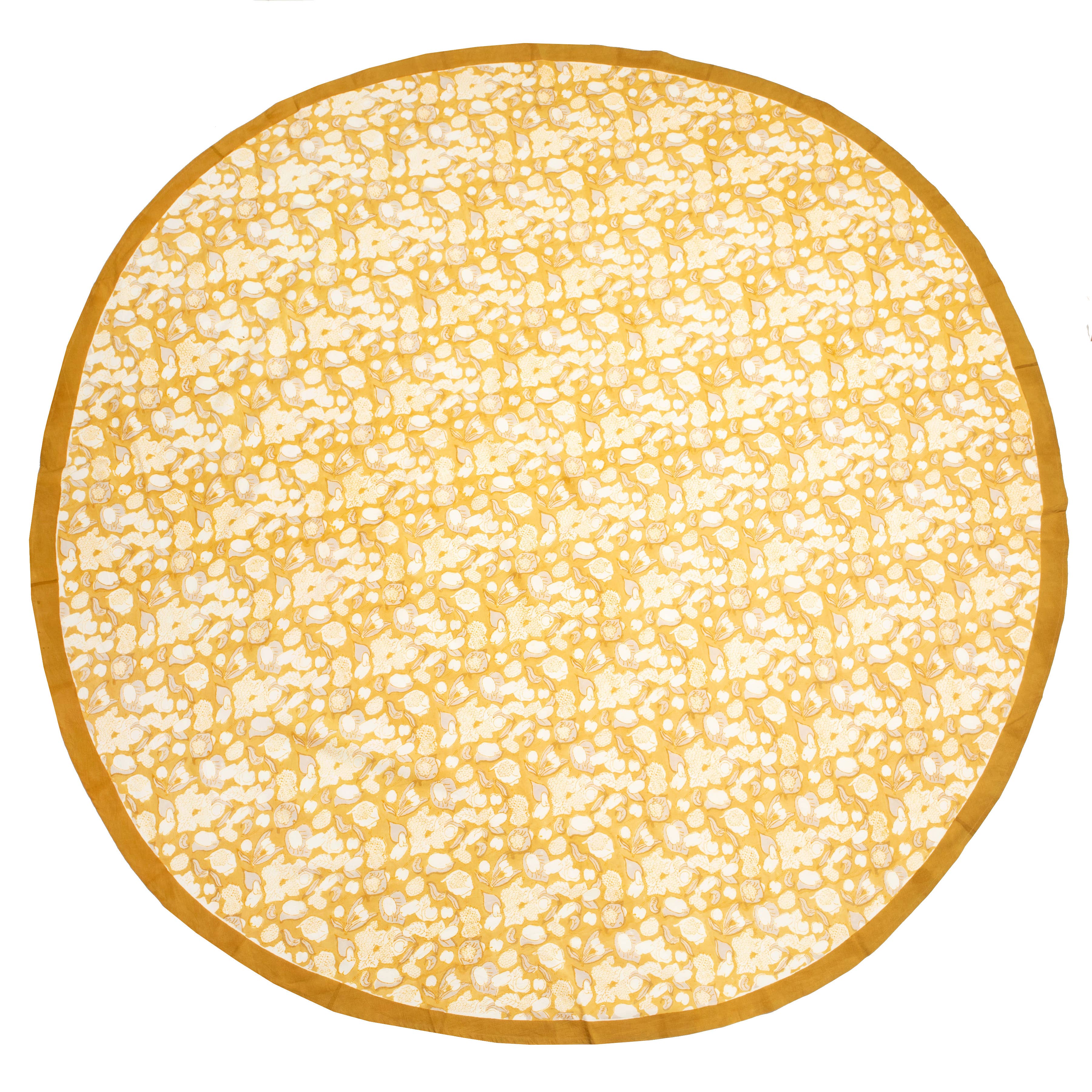 Couleur Nature - Wholesale Tablecloth - Forest Harvest Grey & Mustard | French Tablecloths2