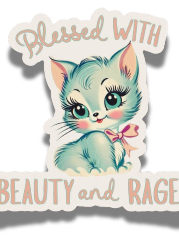 Adesivo Benedetto con Bellezza e Rabbia per la vendita all'ingrosso da parte di inviting affairs paperie